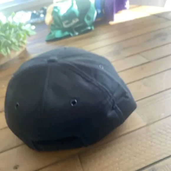 NOS Vintage Jack Hume Adventures‎ Patch Black Hat Snapback Puffy Cap Hunting - Picture 9 of 10